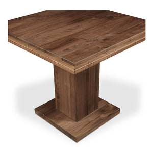 May Cafe Table with Double Square Top in Walnut