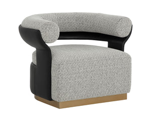 OLIDA SWIVEL LOUNGE CHAIR - HELIOS CHECK BLACK / NAPA BLACK