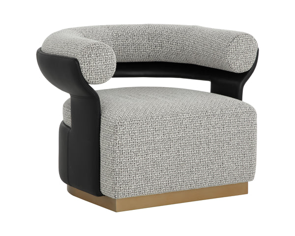 OLIDA SWIVEL LOUNGE CHAIR - HELIOS CHECK BLACK / NAPA BLACK