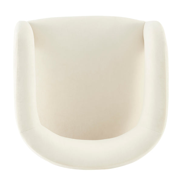 Lauryn Velvet Dining Side Chair, Dainty Cream