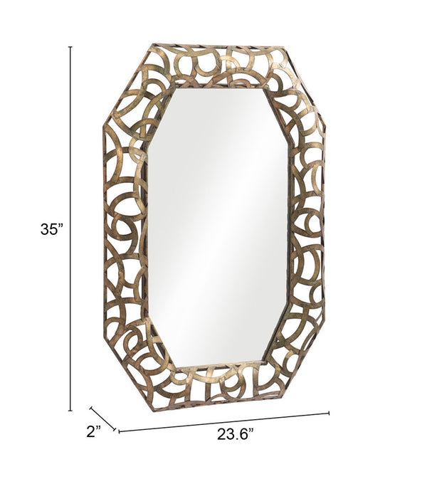 Kin Mirror Antique Gold