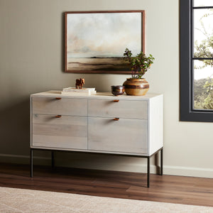 Trey Modular Wide Filing Cabinet in Dove'