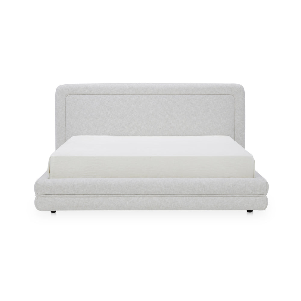 Moe's Tory Queen Bed Pebble Upholstered