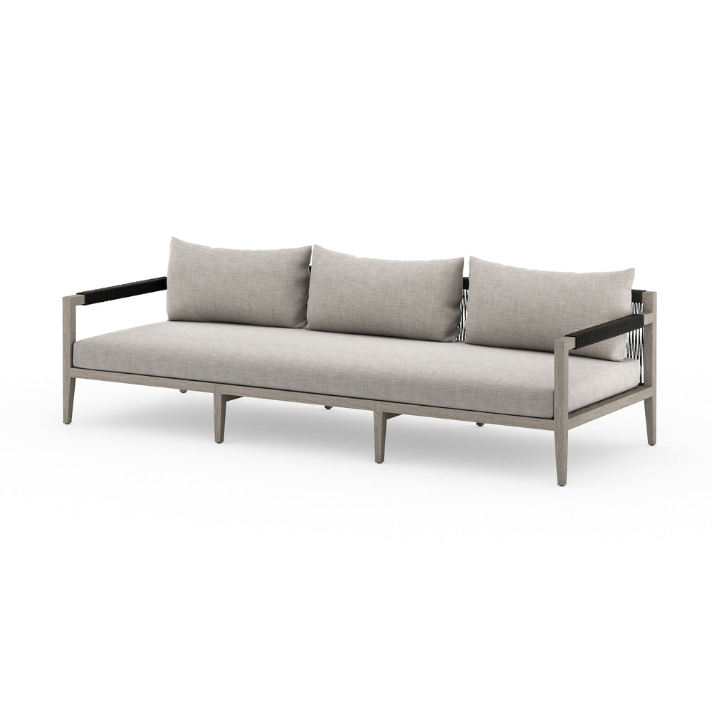 Sherwood Outdoor Sofa In 93" In Grey/Stone Gre