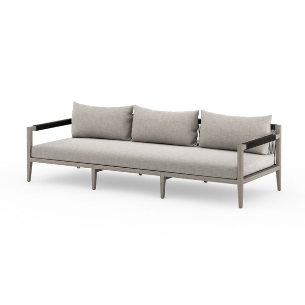 Sherwood Outdoor Sofa In 93" In Grey/Stone Gre
