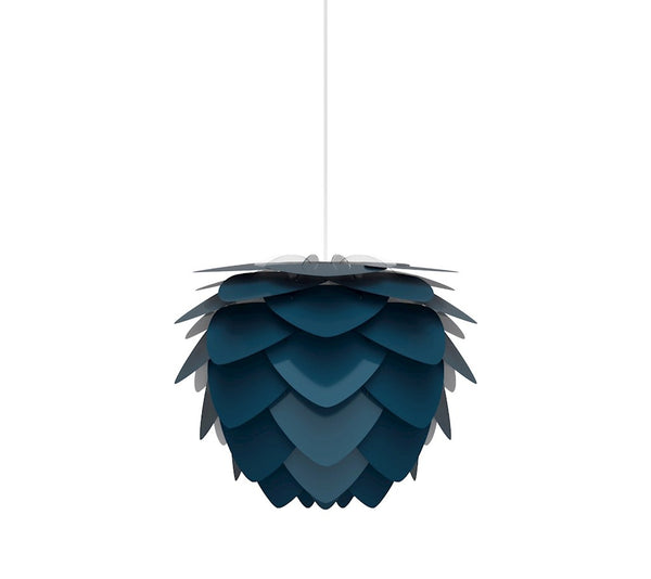 Aluvia Mini Plug-In Pendant in Petrol with White Cord