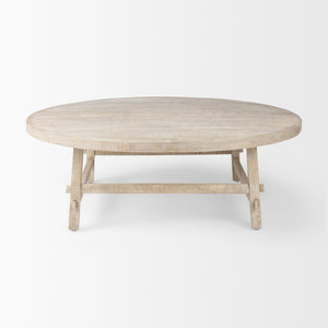 Rosie  48.0L x 48.0W x 16.0H Round Blonde Wood Coffee Table