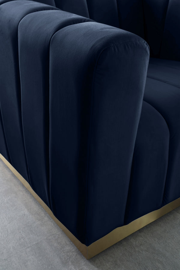 Francis Sofa In Navy Velvet