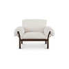 Cardero Lounge Chair in Ivory with Ash Frame