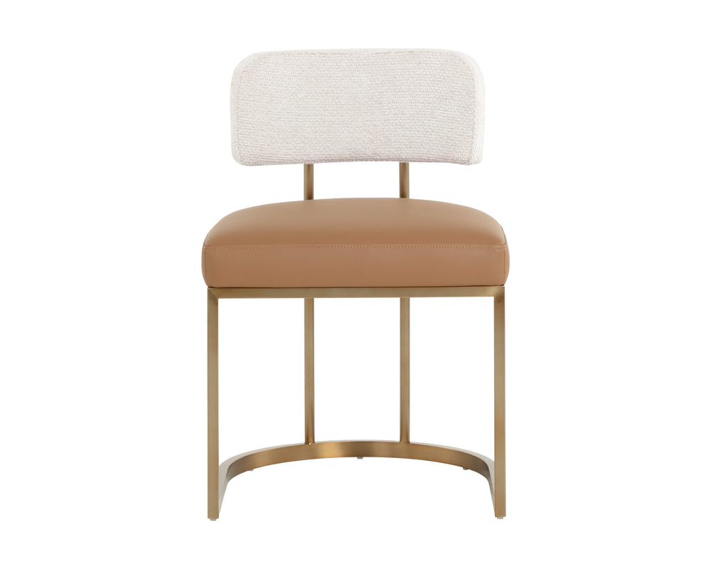 LARISSA DINING CHAIR - NAPA COGNAC / RHEA LIGHT BARLEY