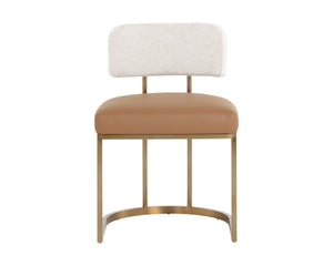 LARISSA DINING CHAIR - NAPA COGNAC / RHEA LIGHT BARLEY