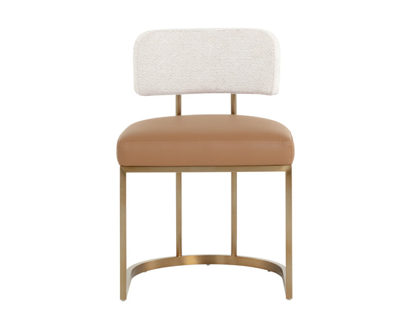 LARISSA DINING CHAIR - NAPA COGNAC / RHEA LIGHT BARLEY
