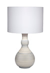 Droplet Ceramic Table Lamp with Linen Shade, Blue
