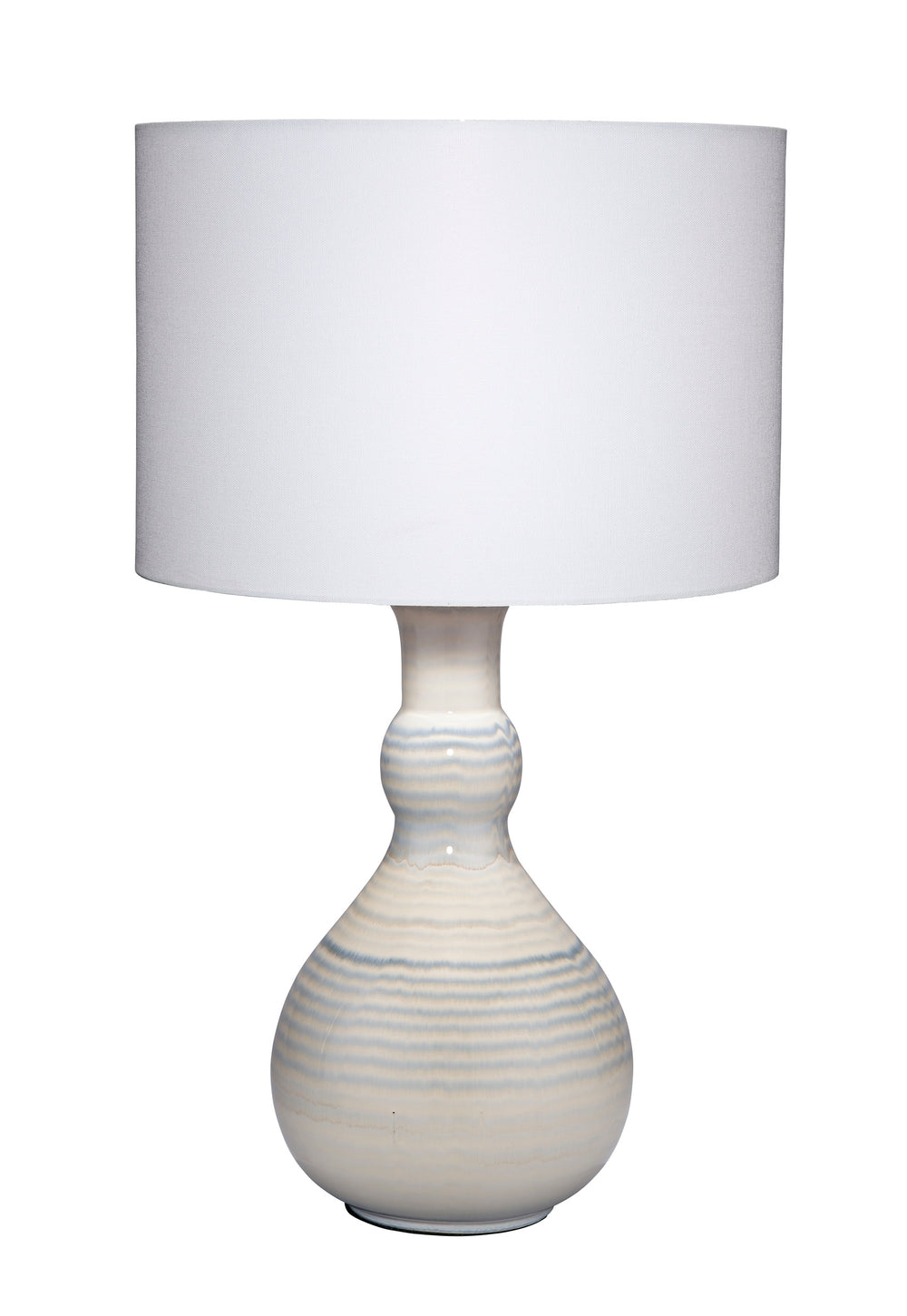 Droplet Ceramic Table Lamp with Linen Shade, Blue