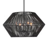 Suva 4 Light Black Rope Pendant