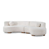 Octavia Upholstered Sectional - Crescent Shape, Ivory