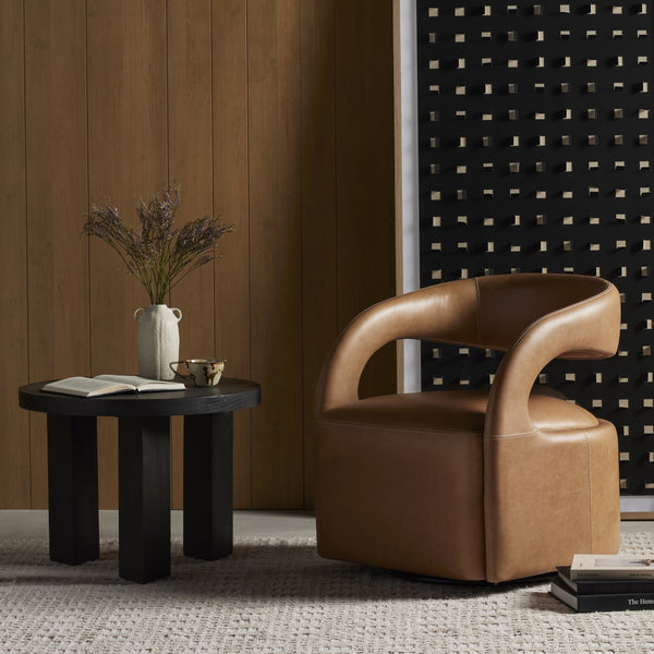 Hawkins Swivel Chair In Sonoma Butterscotch
