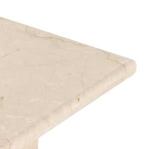 Arum End Table - Cream Marble