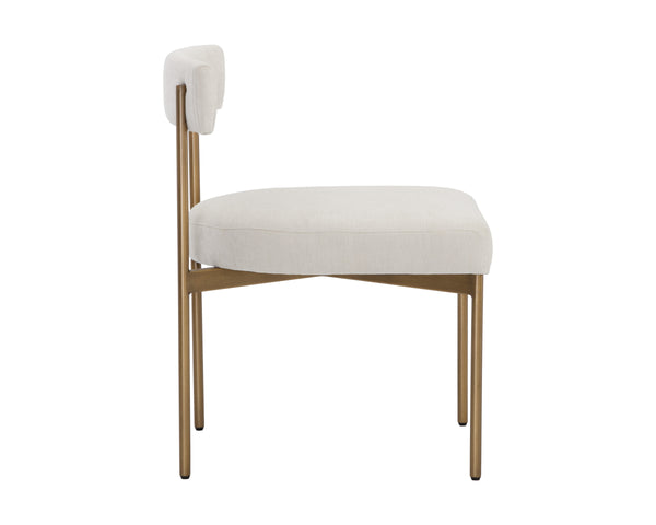 SENECA DINING CHAIR - ANTIQUE BRASS - DANNY IVORY