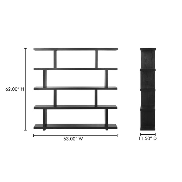Miri Large Black Shelf - Mid-Century Modern Design