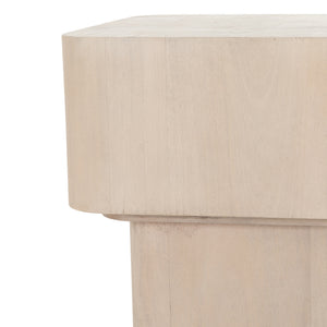 Blanco End Table In Bleached Burl