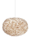 Eos XL Plug-In Pendant in Light Brown with White Cord