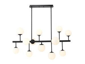 Midnetic 13 Light Island/Billiard in Matte Black Finish