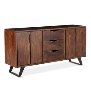 London Loft 68-Inch Acacia Wood Sideboard in Walnut Finish