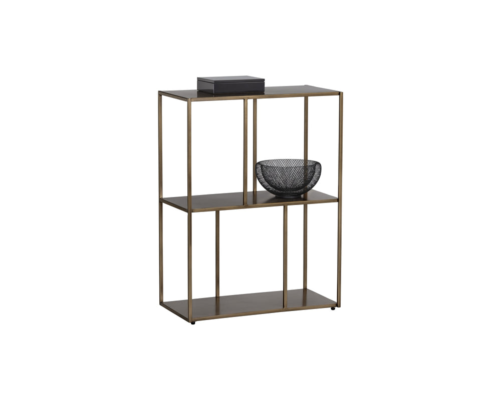 Eiffel Low Bookcase - Small - Antique Brass