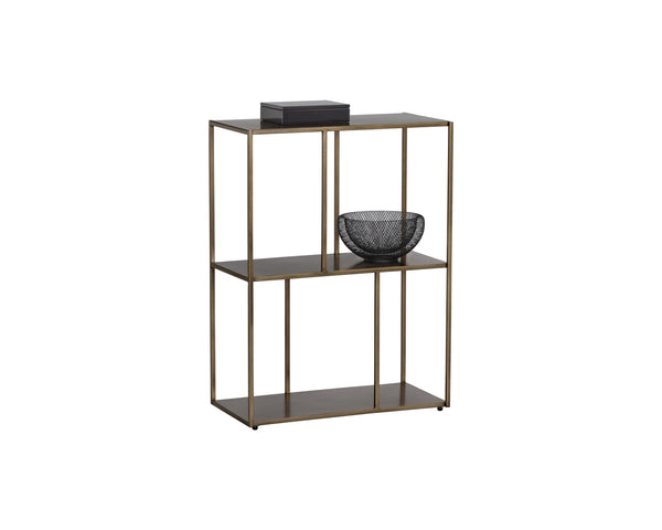 Eiffel Low Bookcase - Small - Antique Brass