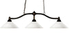 Chance 3 Light Billiard Light in Bronze Finish