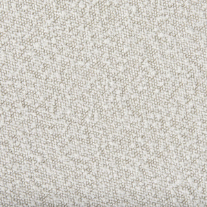 Amelia Cream Boucle W/Black Metal Upholstered Pouf