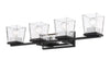 Bleeker Street 4 Light Vanity in Matte Black + Chrome Finish