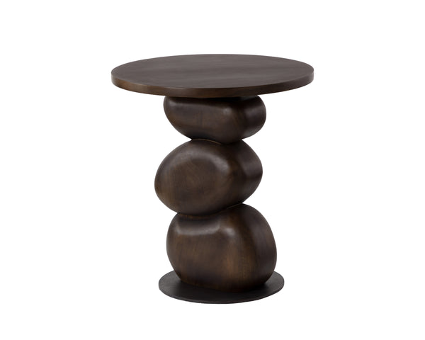 PAPLO END TABLE - MEDIUM BROWN