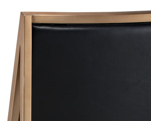 Blair Dining Chair - Antique Brass - Cantina Black