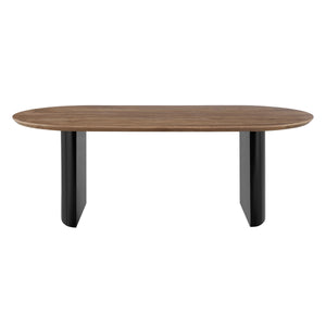 Conway KD 86.5" Oval Dining Table, Walnut 
