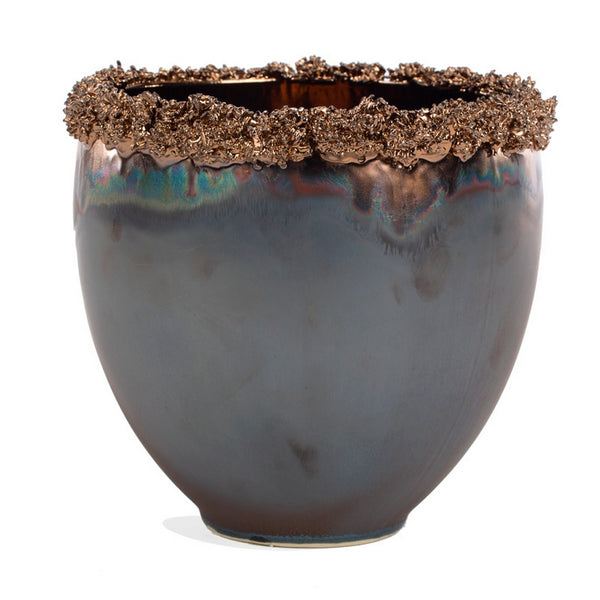 Pyrite 7.3"H Cachepot