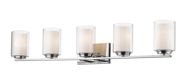 Willow 5 Light Vanity  in Chrome Finish