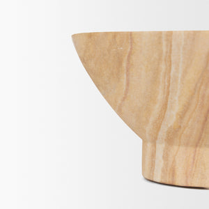 Ramira Beige Sandstone Decorative Pedestal Bowl