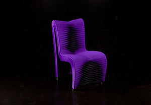 Seat Belt High Back Dining Chair, Purple