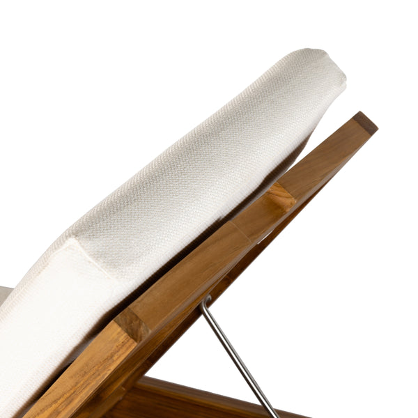 Kinta Outdoor Chaise Lounge In Natural Teak