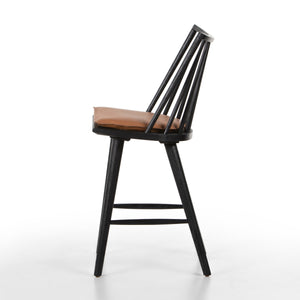 Lewis Windsor Stool W Cushion In Bl In Counter