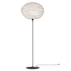 Eos Large Floor Lamp in White with Black Base
