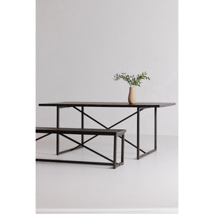 Sierra Bench Black with Reclaimed Pine Top