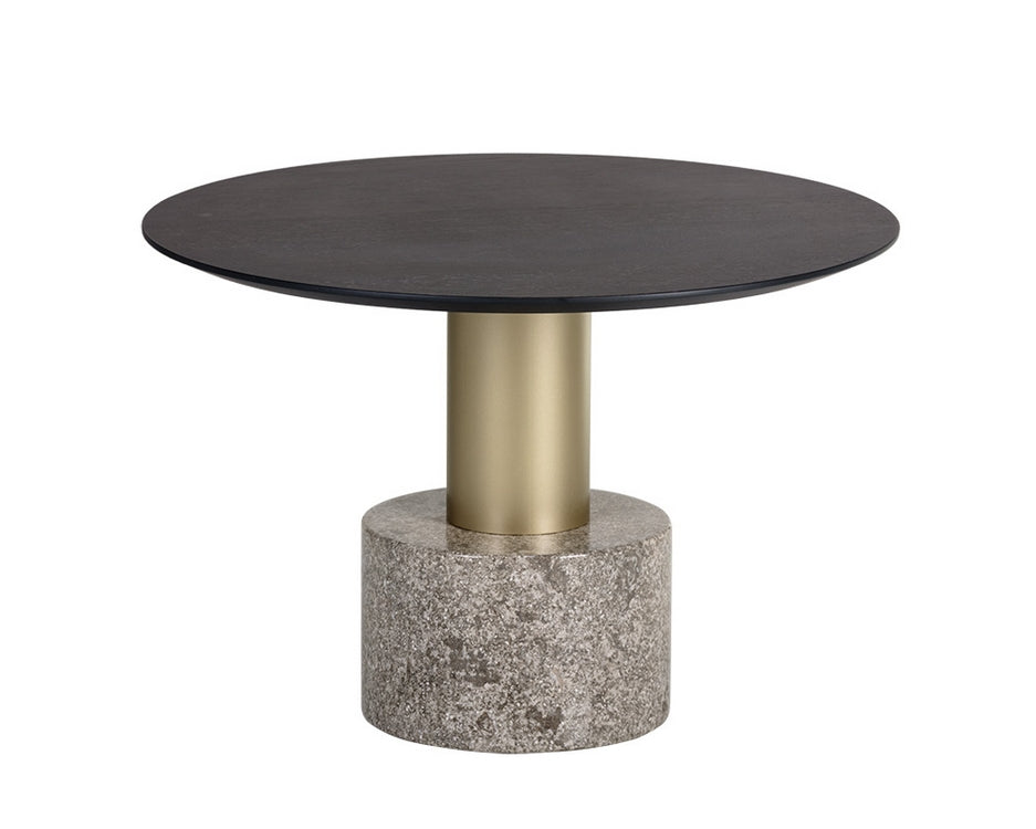 Monaco Coffee Table - Gold - Light Grey Marble / Charcoal Grey