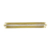 LARGE BRASS LONG HANDLE WITH INSET RESIN IN PEARL CREAM