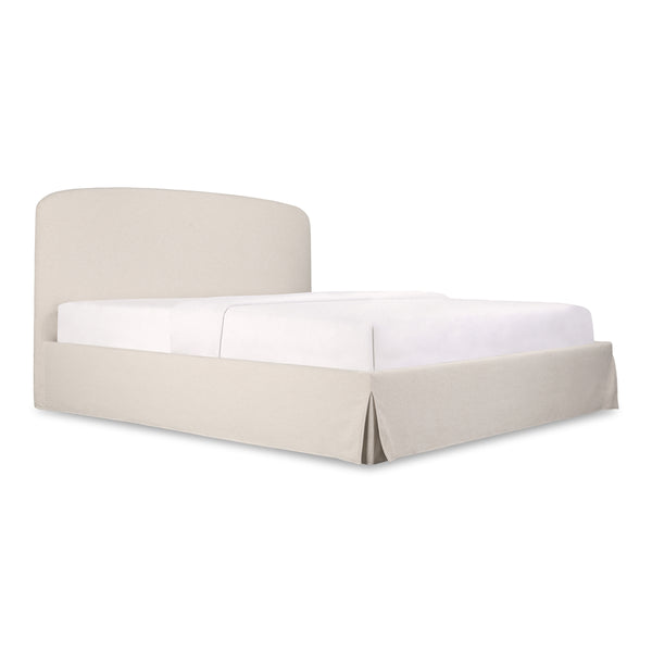 Joan Queen Storage Bed with Hydraulic Lift in Cream