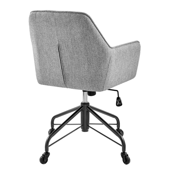 Thompson Fabric Swivel Office Arm Chair In Strata Gray