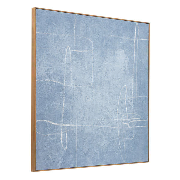 Moe's Notion Framed Painting in Blue