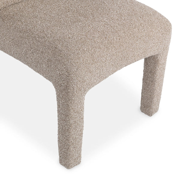Branzon Upholstered Dining Chair with Sculpted Curves in Sandy Brown